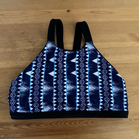 Jolyn Kaylee Reversible Bikini Top Size S - Blue/White - Picture 1 of 4